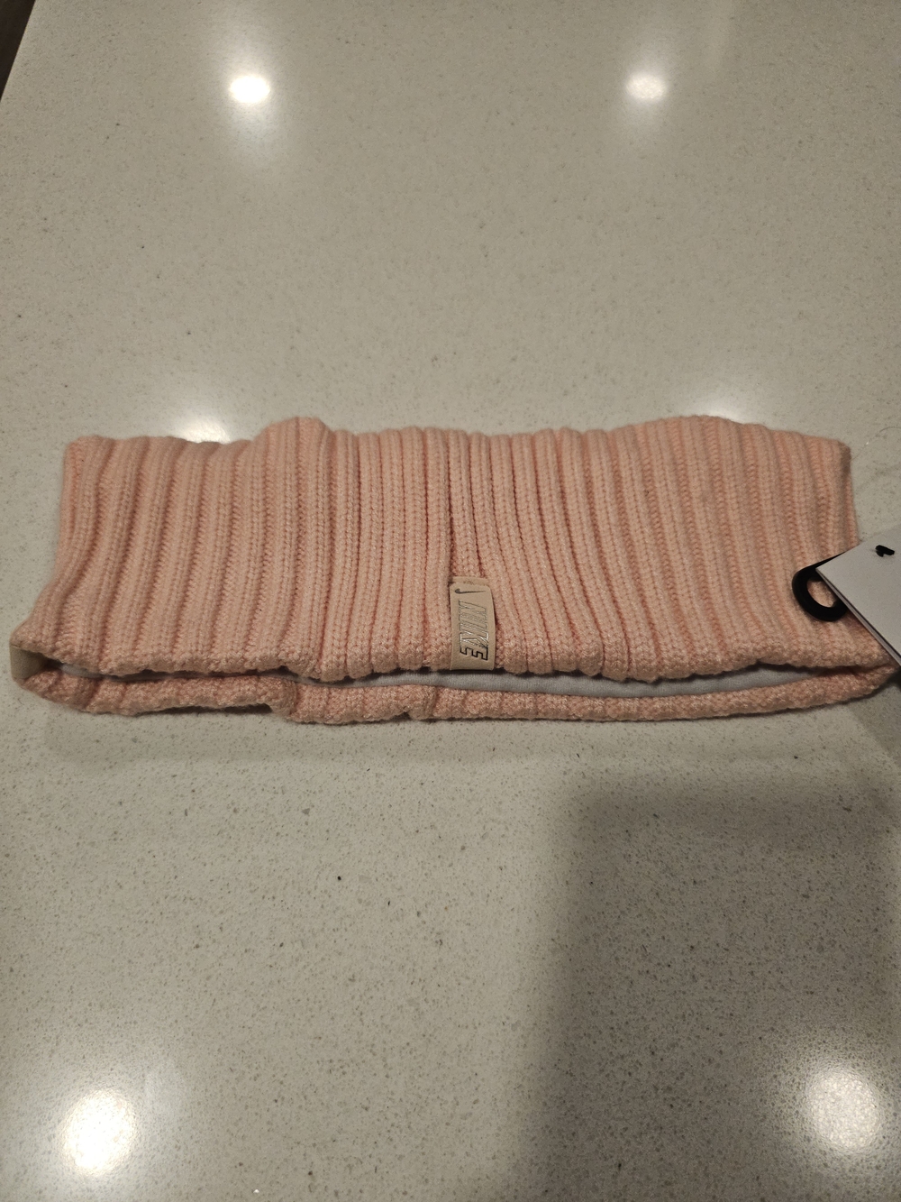 Nike Ribbed Knit Headband - Light Peach Pink